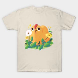 Chicken with flowers  drawing T-Shirt